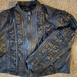 Plus Size Leather Jacket